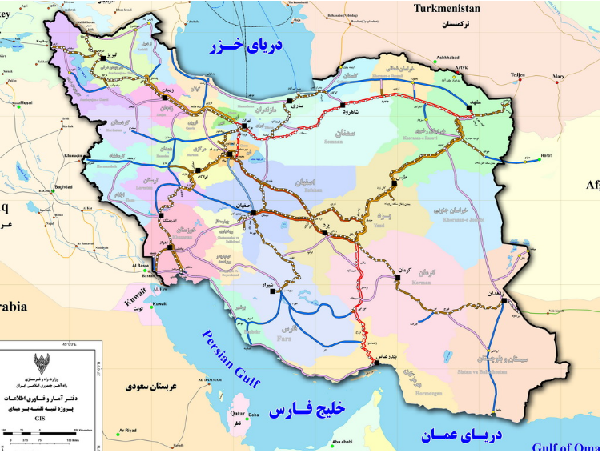 نقشه ریلی ایرانی که اکنون بیش از 13 هزار کیلومتر راه آهن دارد