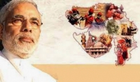 نارندرا مودی نخست وزیر هند و نقشه گجرات