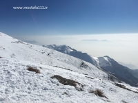 قله کلکچال از و تهران غرق در مه و دود