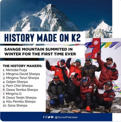 صاحبان اورست، چکاد وحشی K2 را نیز در زمستان رام خود کردند